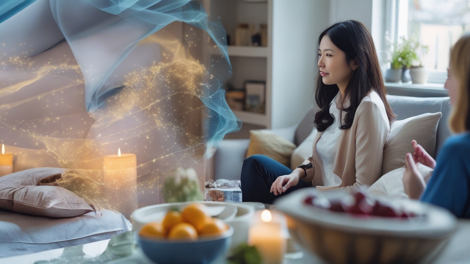 Woman journaling and breaking negative thinking patterns at desk