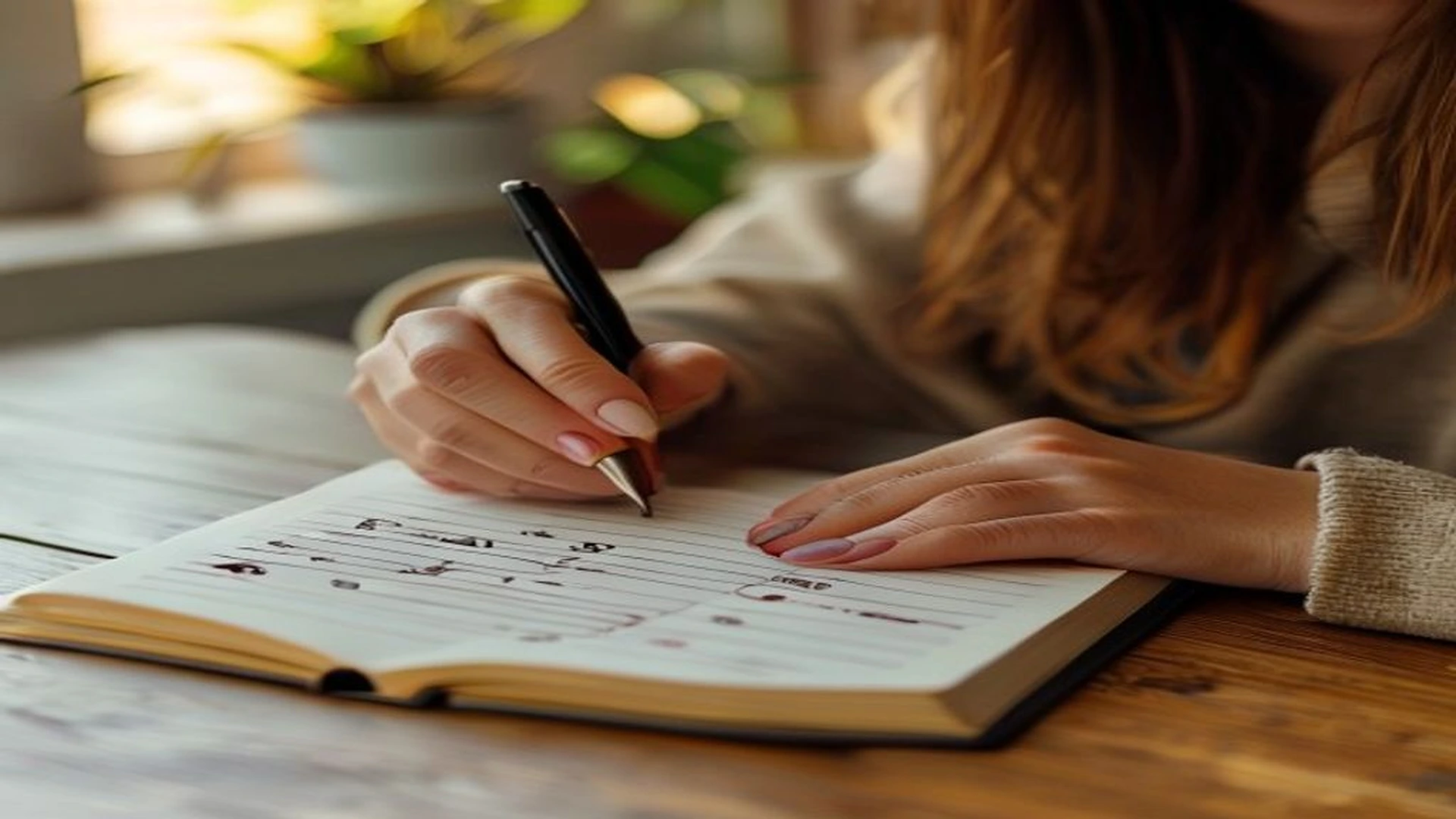 hands writing checked boxes in notebook demonstrating small wins for confidence building