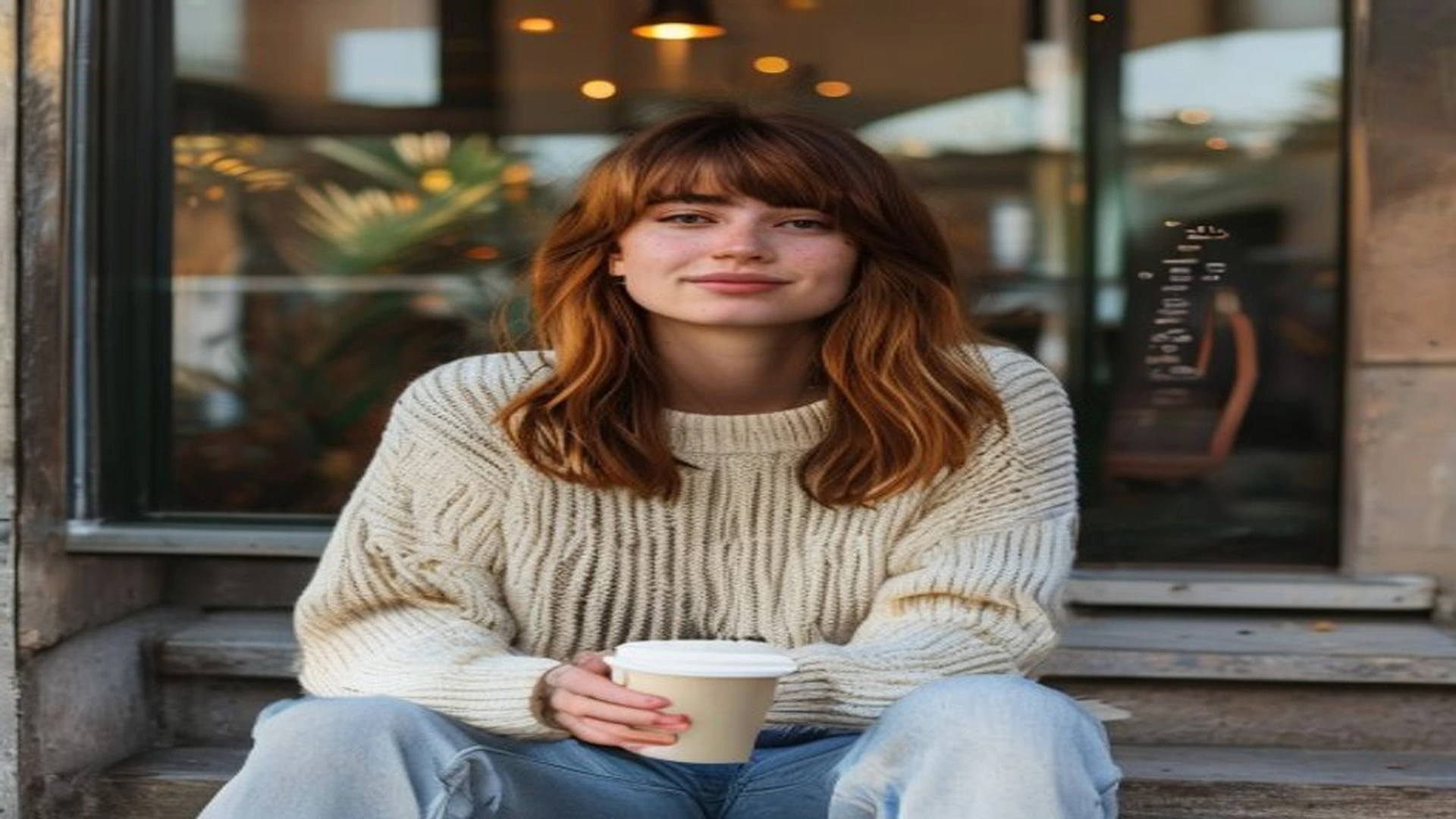 Young woman enjoying morning coffee with daily motivation list ready